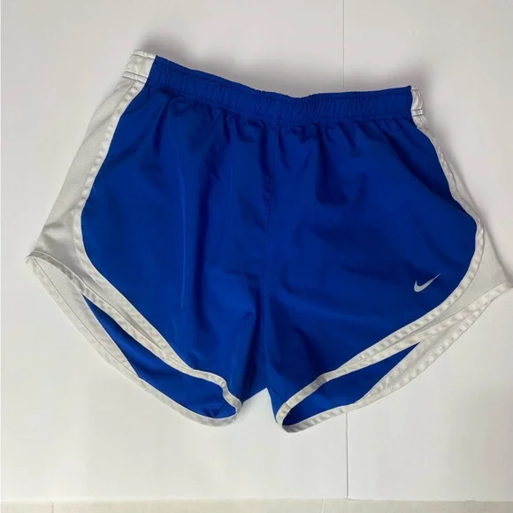 Nike Tempo blue white side panel running shorts brief lined size medium - Picture 2 of 13